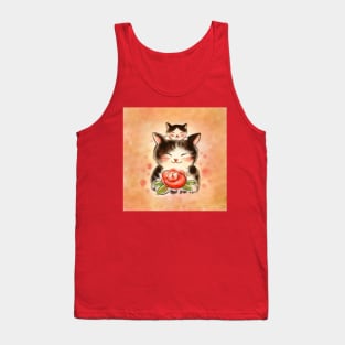 Cat rose blessing Tank Top